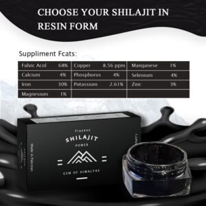 Himalayan Shilajit – 85+ Mineral-Rich Energy Booster with Measuring Spoon